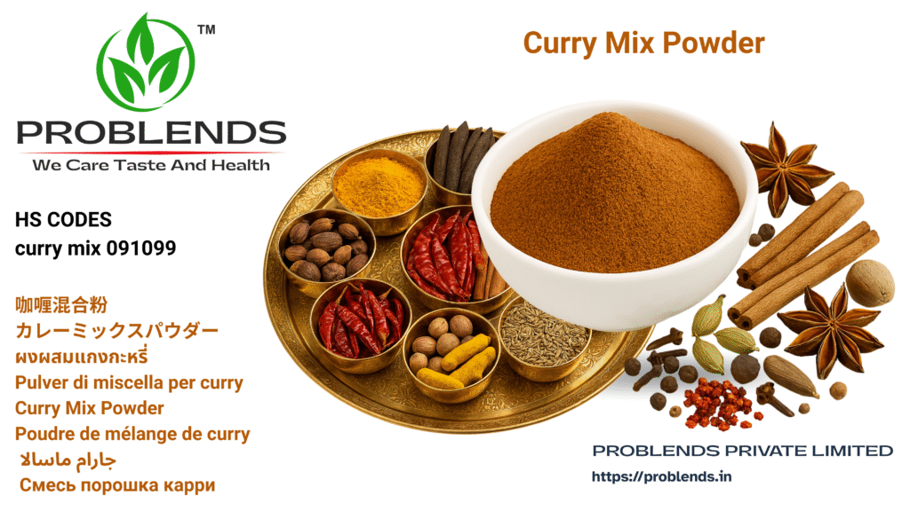 Curry Mix Export HS 091099 Certification